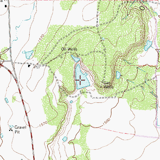 Topographic Map of C E Kingsbery Lake, TX