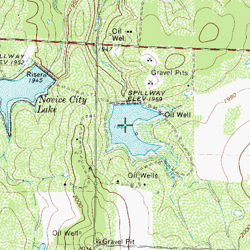 Topographic Map of Coker Lake, TX