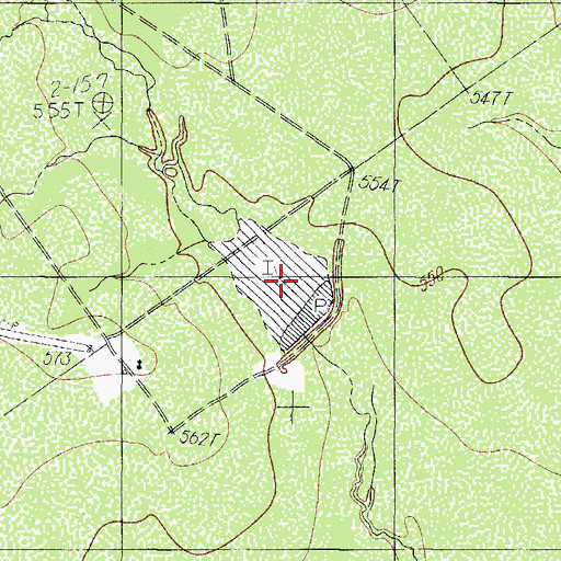 Topographic Map of Saunders Lake, TX