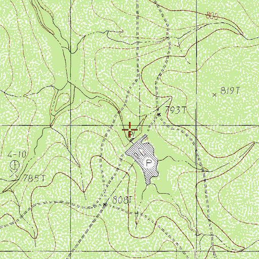 Topographic Map of Farias Ranch Lake Number 4 Dam, TX