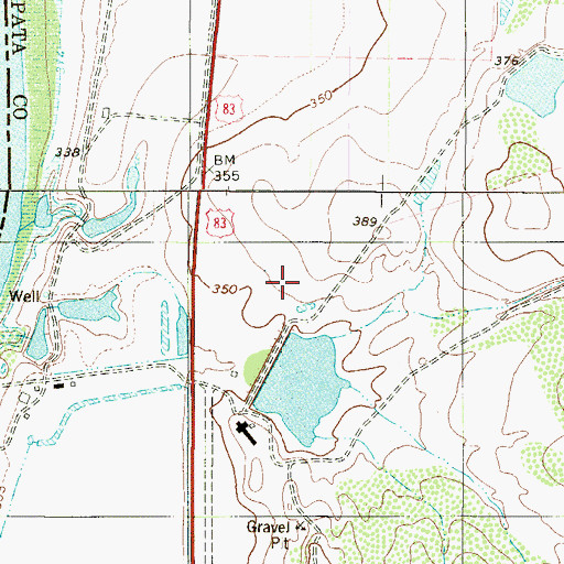Topographic Map of Mecom Lake, TX