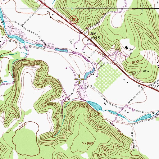 Topographic Map of Horsman Dam, TX