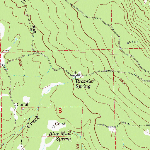 Topographic Map of Bramier Spring, CO