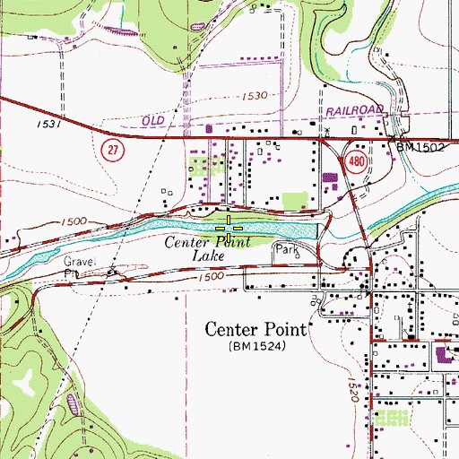 Topographic Map of Dam C Lake, TX