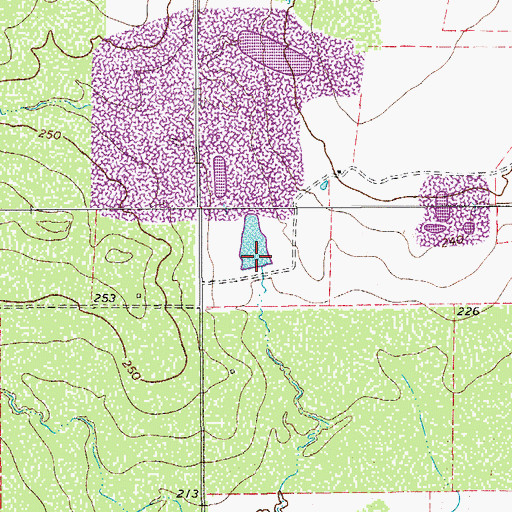 Topographic Map of House Lake, TX
