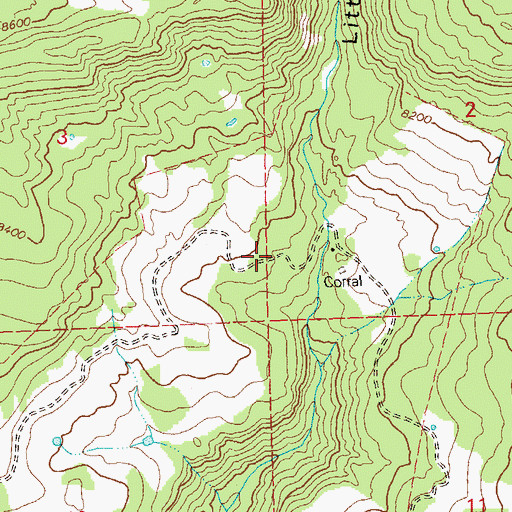 Topographic Map of Hanks Valley Trail, CO