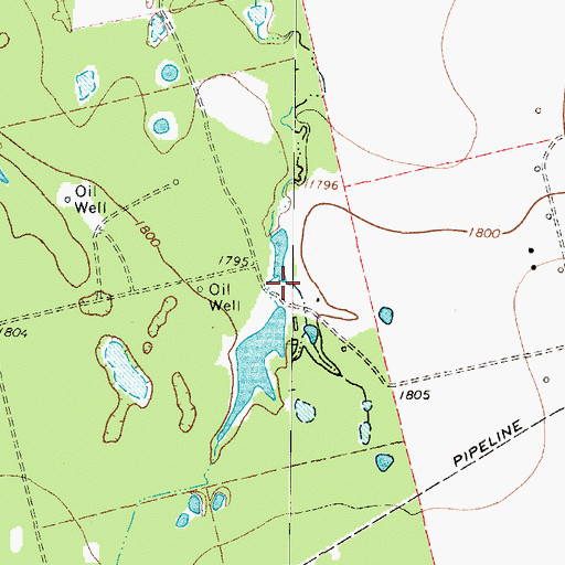 Topographic Map of Holland Dam, TX