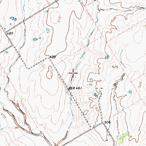 Topographic Map of Soil Conservation Service Site 101 Reservoir, TX