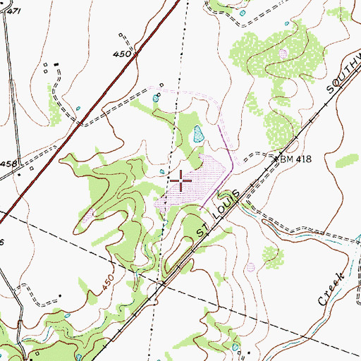 Topographic Map of Soil Conservation Service Site 112 Reservoir, TX