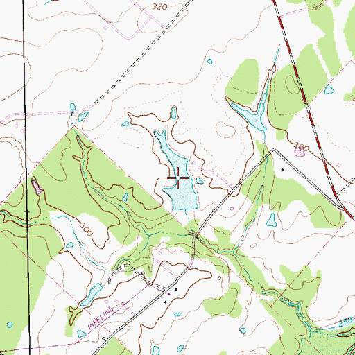Topographic Map of Gerdes Lake Number 2, TX