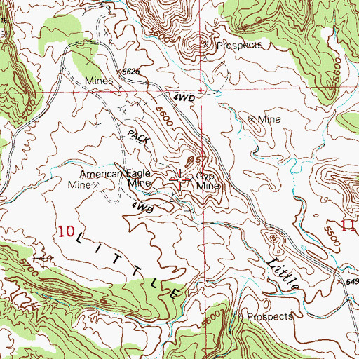 Topographic Map of Gyp Mine, CO