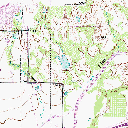 Topographic Map of Truitt Davis Lake, TX