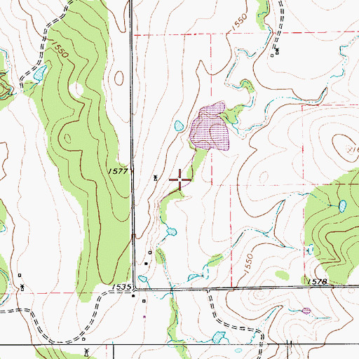 Topographic Map of Soil Conservation Service Site 11 Reservoir, TX