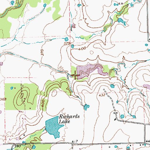 Topographic Map of Soil Conservation Service Site 137 Dam, TX