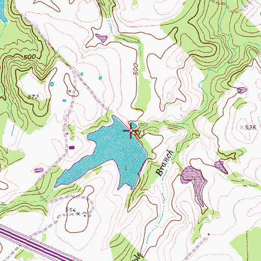 Topographic Map of Metzger Dam Number 3, TX