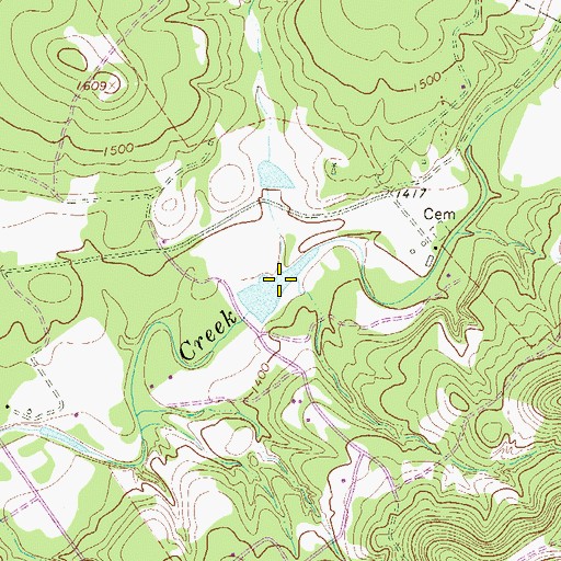 Topographic Map of Castle Lake, TX