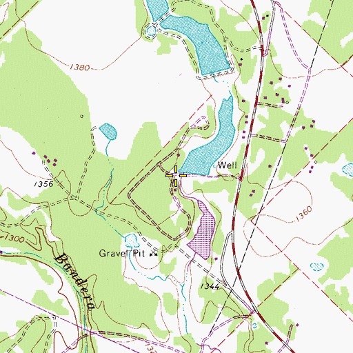 Topographic Map of Morgan Lake Dam, TX