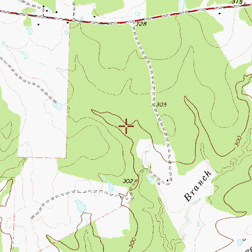 Topographic Map of Muecke Lake, TX