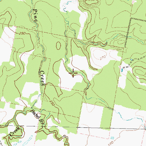 Topographic Map of Ubanoski Lake Dam, TX