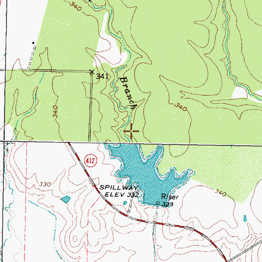 Topographic Map of Magic Valley Lake, TX