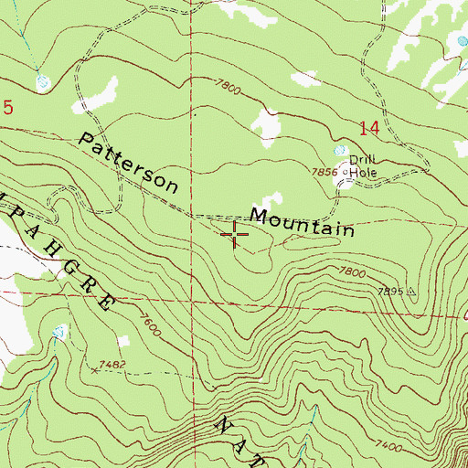 Topographic Map of Patterson Mountain, CO
