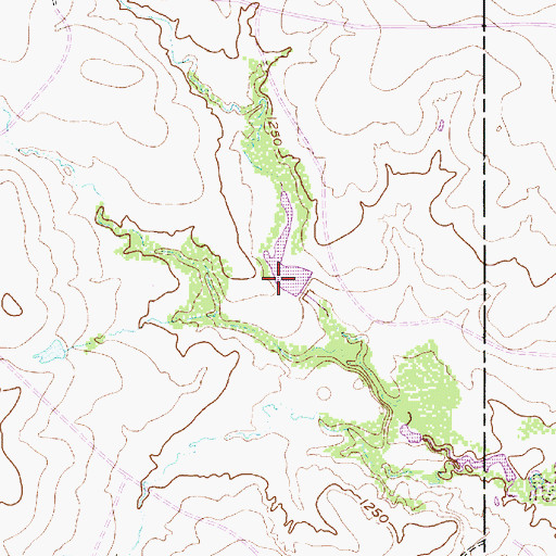 Topographic Map of Green Reservoir Number 1, TX