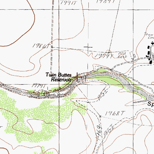 Topographic Map of Ripple Reservoir, TX
