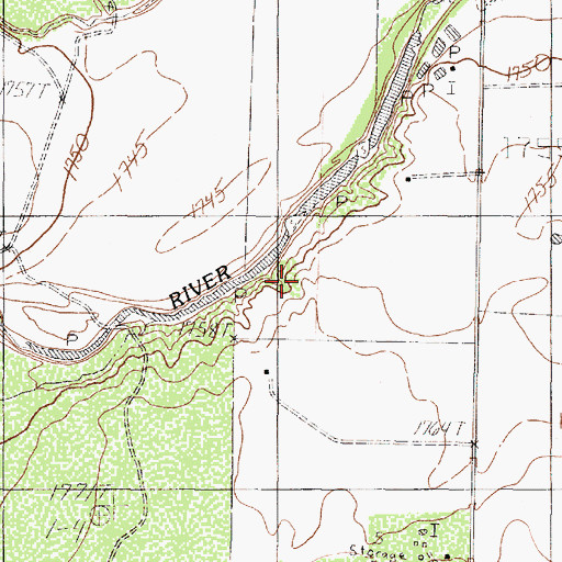 Topographic Map of Erwin-Jordan Dam, TX