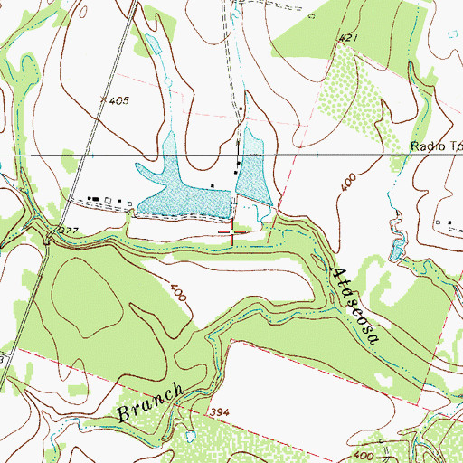 Topographic Map of Scheidt Dam, TX