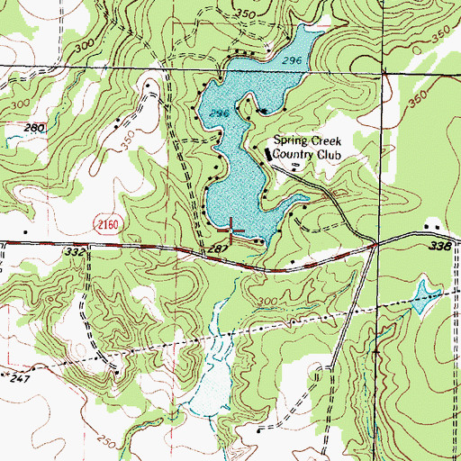 Topographic Map of Spring Creek Country Club Lake Dam, TX