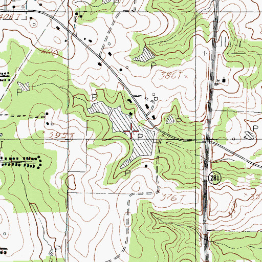 Topographic Map of Johnston Lake Number 1, TX