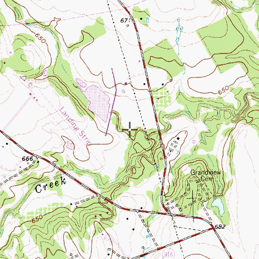 Topographic Map of Soil Conservation Service Site 60 Reservoir, TX