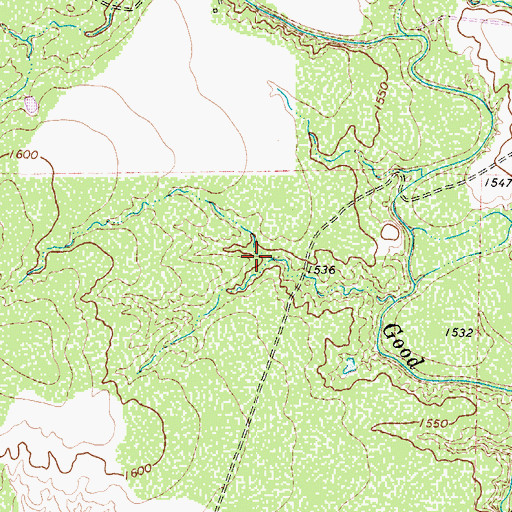 Topographic Map of Geneva Potts Lake, TX