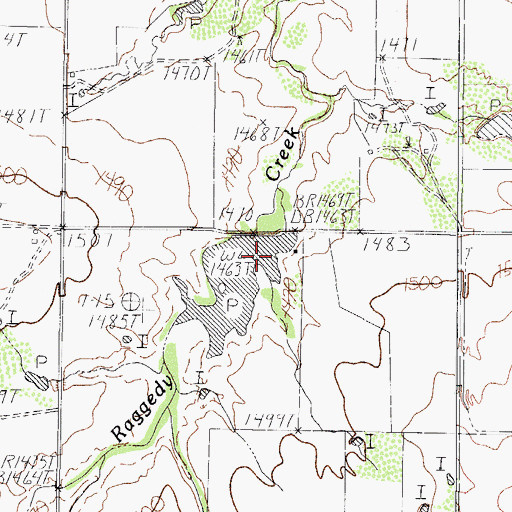 Topographic Map of City Crowell Lake Dam, TX