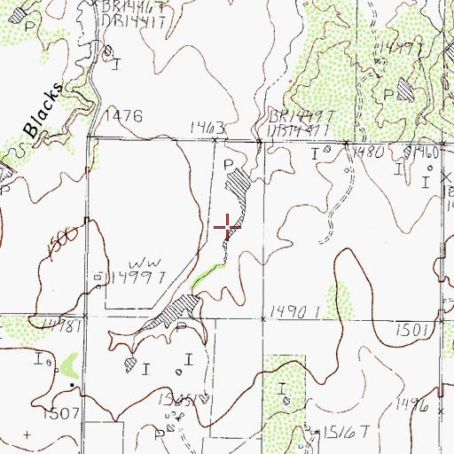 Topographic Map of Walter Stapp Lake, TX