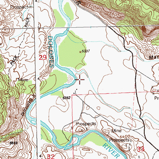 Topographic Map of Big Gypsum Valley, CO
