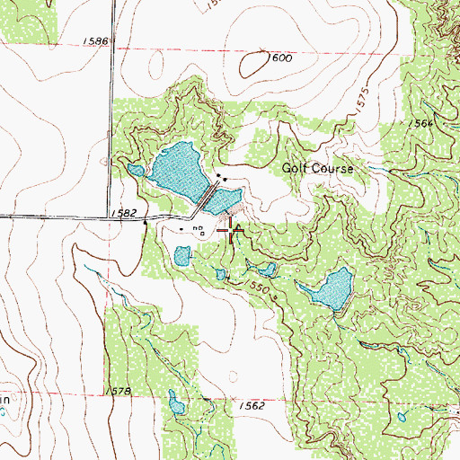 Topographic Map of Country Club Lake, TX