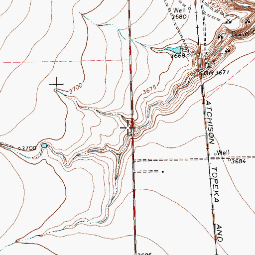 Topographic Map of Roy Clark Reservoir, TX