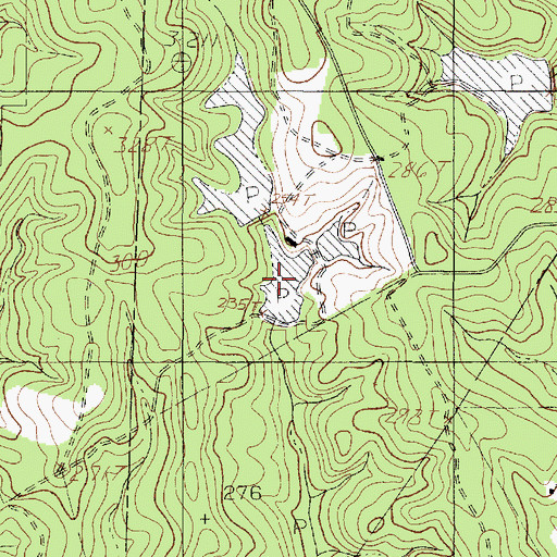 Topographic Map of Javalina Lake, TX