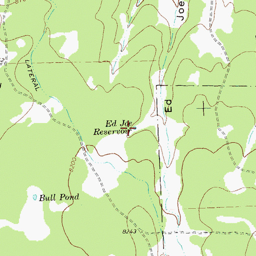 Topographic Map of Ed Joe Reservoir, CO