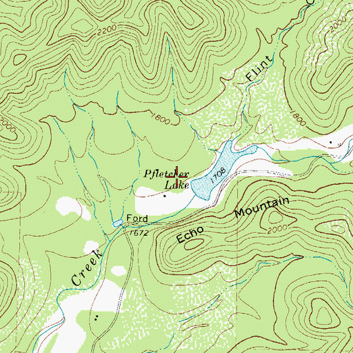 Topographic Map of Pletcher Lake Dam, TX