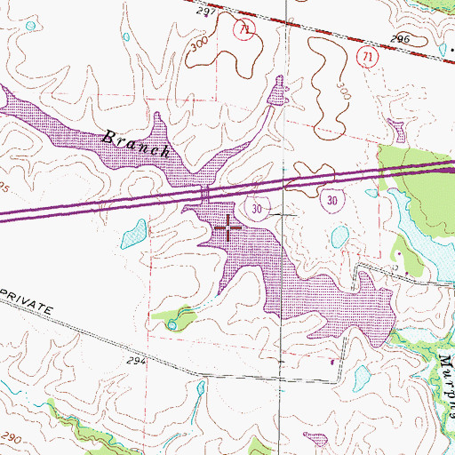 Topographic Map of Broseco Lake Number 1, TX