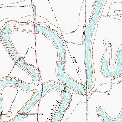 Topographic Map of Cain Reservoir 2, TX