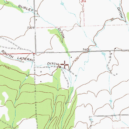 Topographic Map of Gurley Canyon, CO
