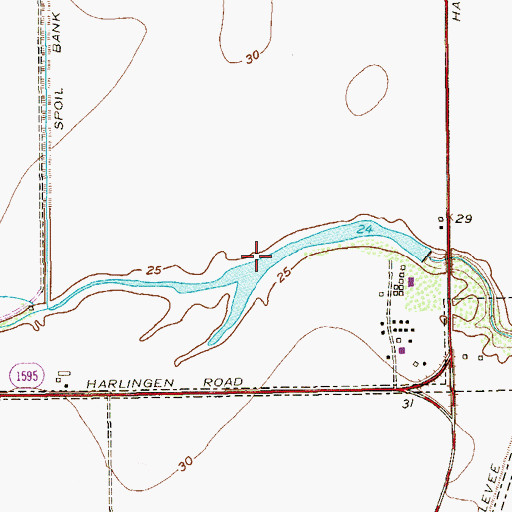 Topographic Map of Abbott Reservoir, TX