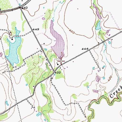 Topographic Map of W O Gross Jr Dam, TX