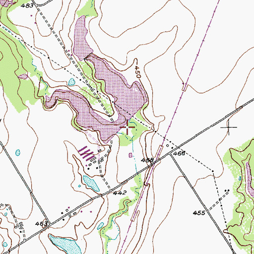 Topographic Map of Soil Conservation Service Site 15 Dam, TX