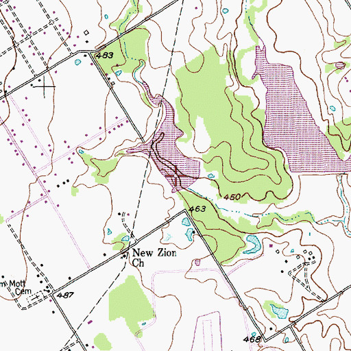Topographic Map of Soil Conservation Service Site 18 Dam, TX
