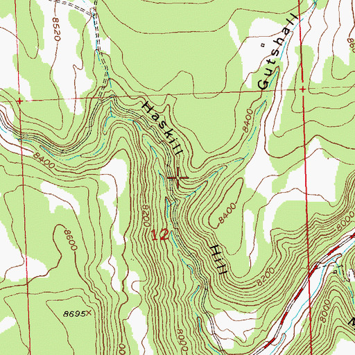 Topographic Map of Haskill Hill, CO