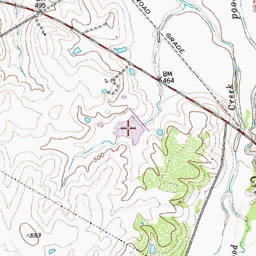Topographic Map of Soil Conservation Service Site 89 Reservoir, TX